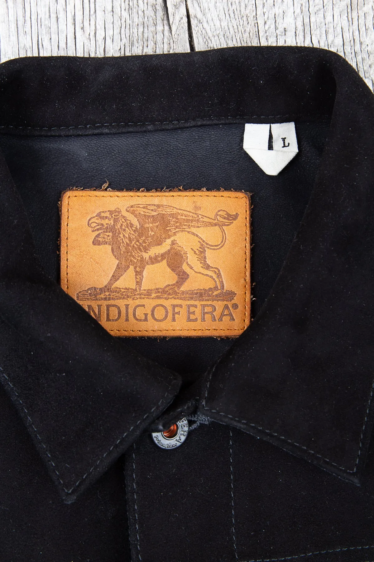 Second Hand Indigofera Grant Black Nubuck Leather