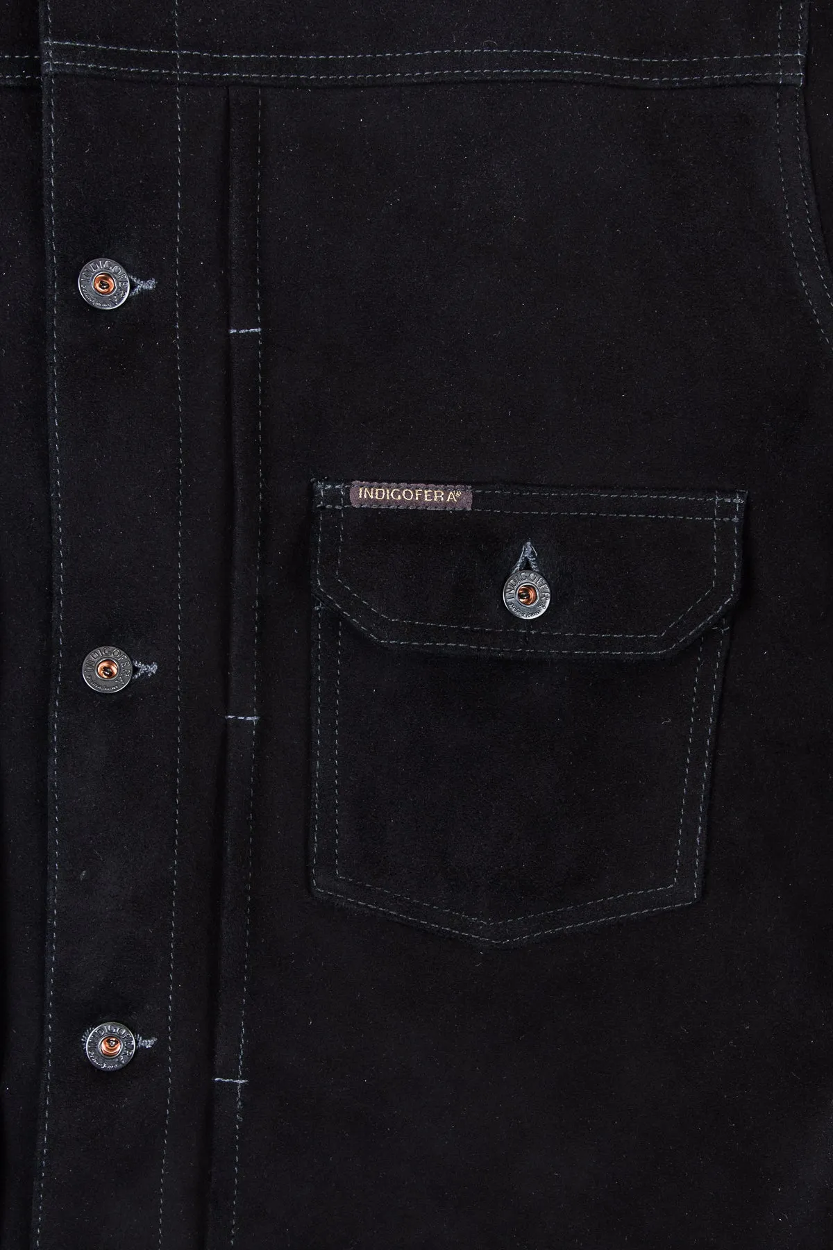 Second Hand Indigofera Grant Black Nubuck Leather