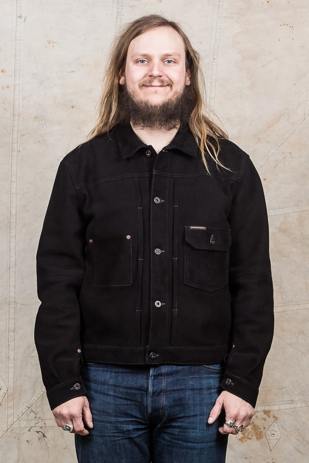 Second Hand Indigofera Grant Black Nubuck Leather