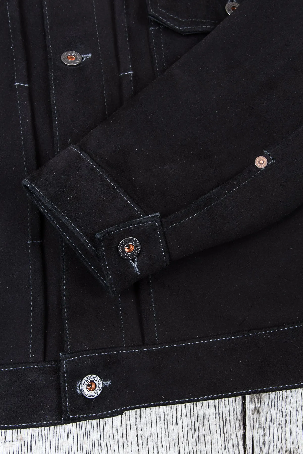 Second Hand Indigofera Grant Black Nubuck Leather