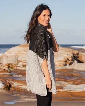 See Saw Australia - Jacquard Poncho Australian Wool Blend