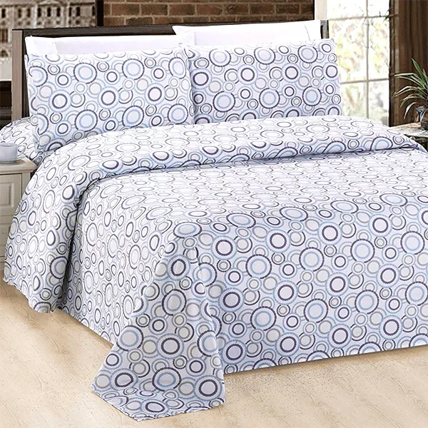 Silky Plush Bamboo Bed Sheet Set - Multi Circles