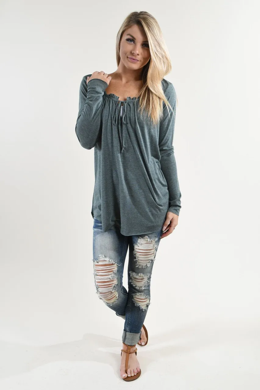 Simple Touch Top ~ Blue Green