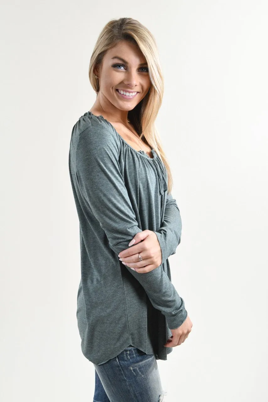 Simple Touch Top ~ Blue Green