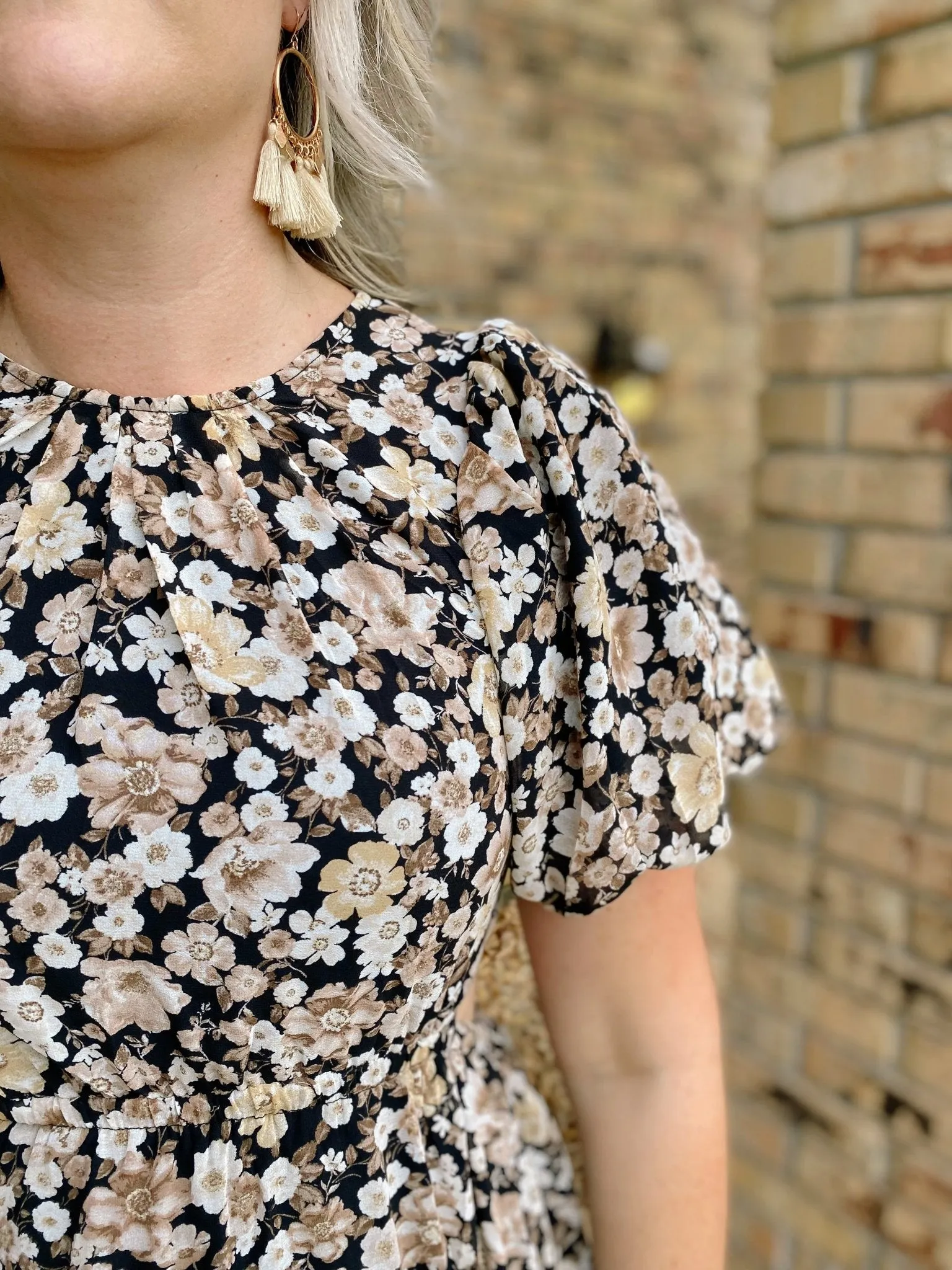 Sneak Peek Floral Open-Back Dress