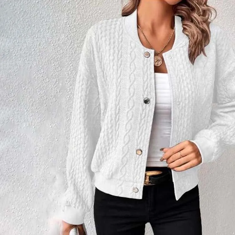 Snug Insulated Knit Bomber Jacket for Women