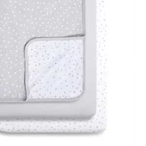 Snuz Crib 3pc Bedding Set – Grey Spots