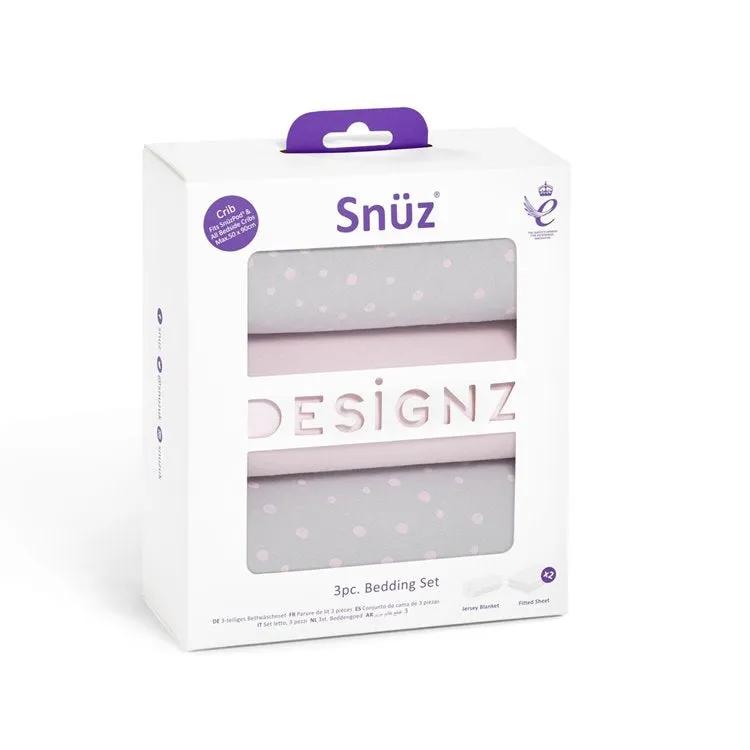 SnuzPod Crib 3 Piece Bedding Set - Rose Spots