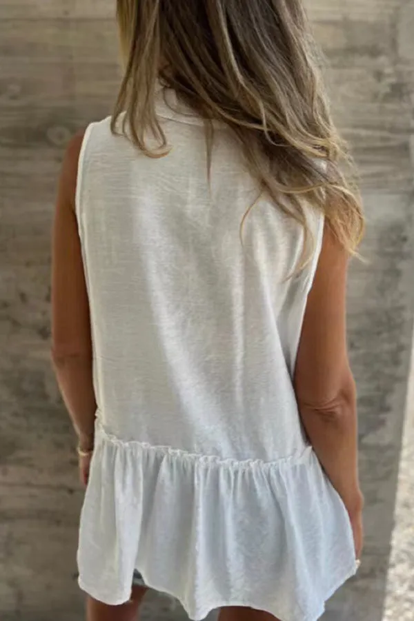 Solid Color Casual Button-Down Loose Shirt