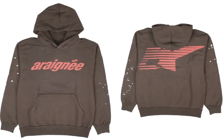 Sp5der Araignee Brown Hoodie