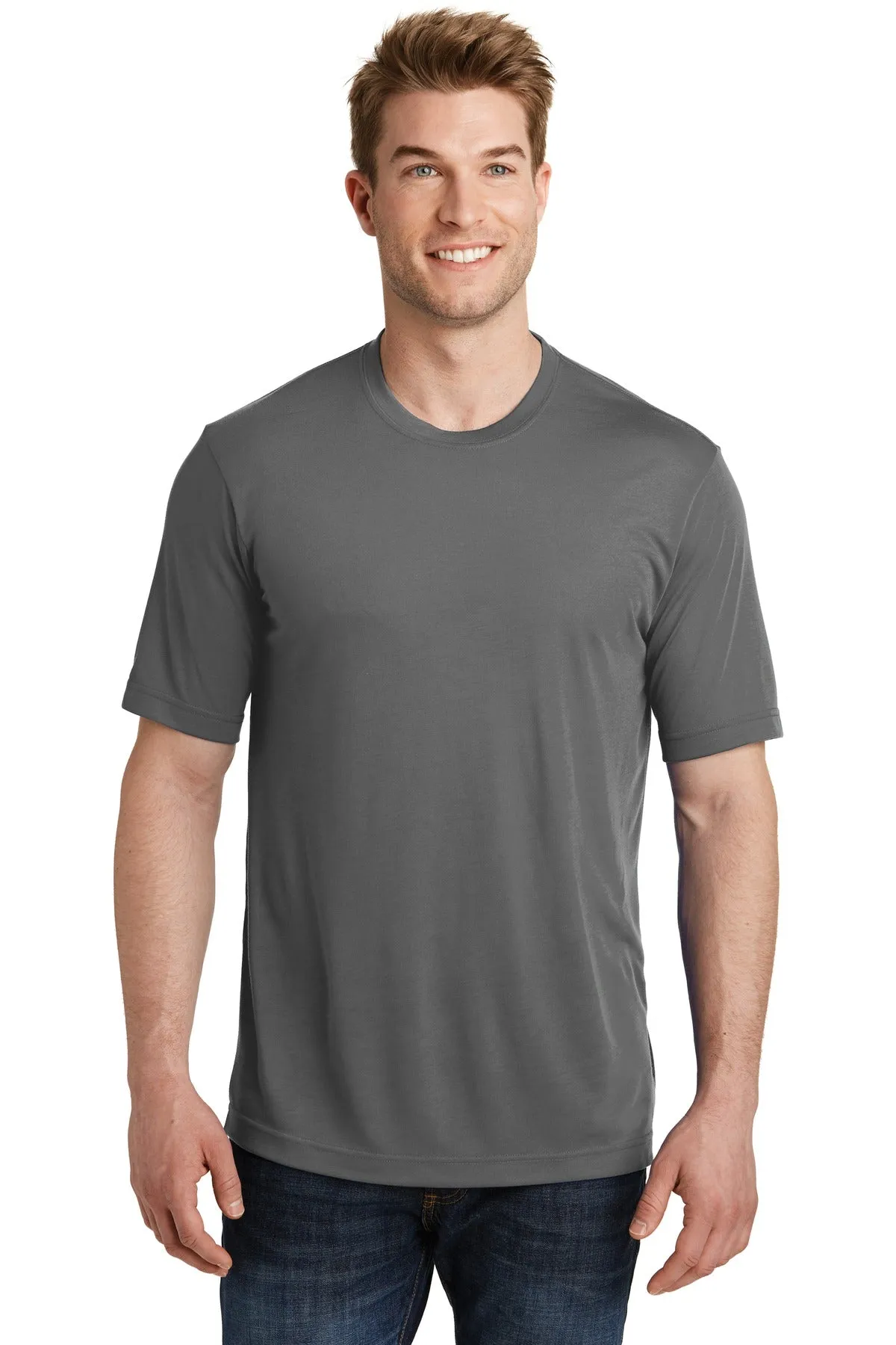Sport-Tek PosiCharge Competitor Cotton Touch Tee. ST450 Dark Smoke Grey