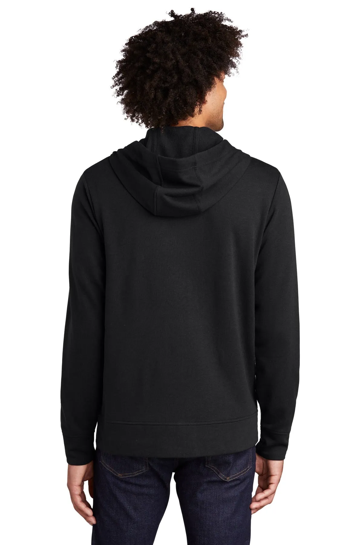 Sport-Tek  PosiCharge  Tri-Blend Wicking Fleece Full-Zip Hooded Jacket ST293 Black Triad Solid