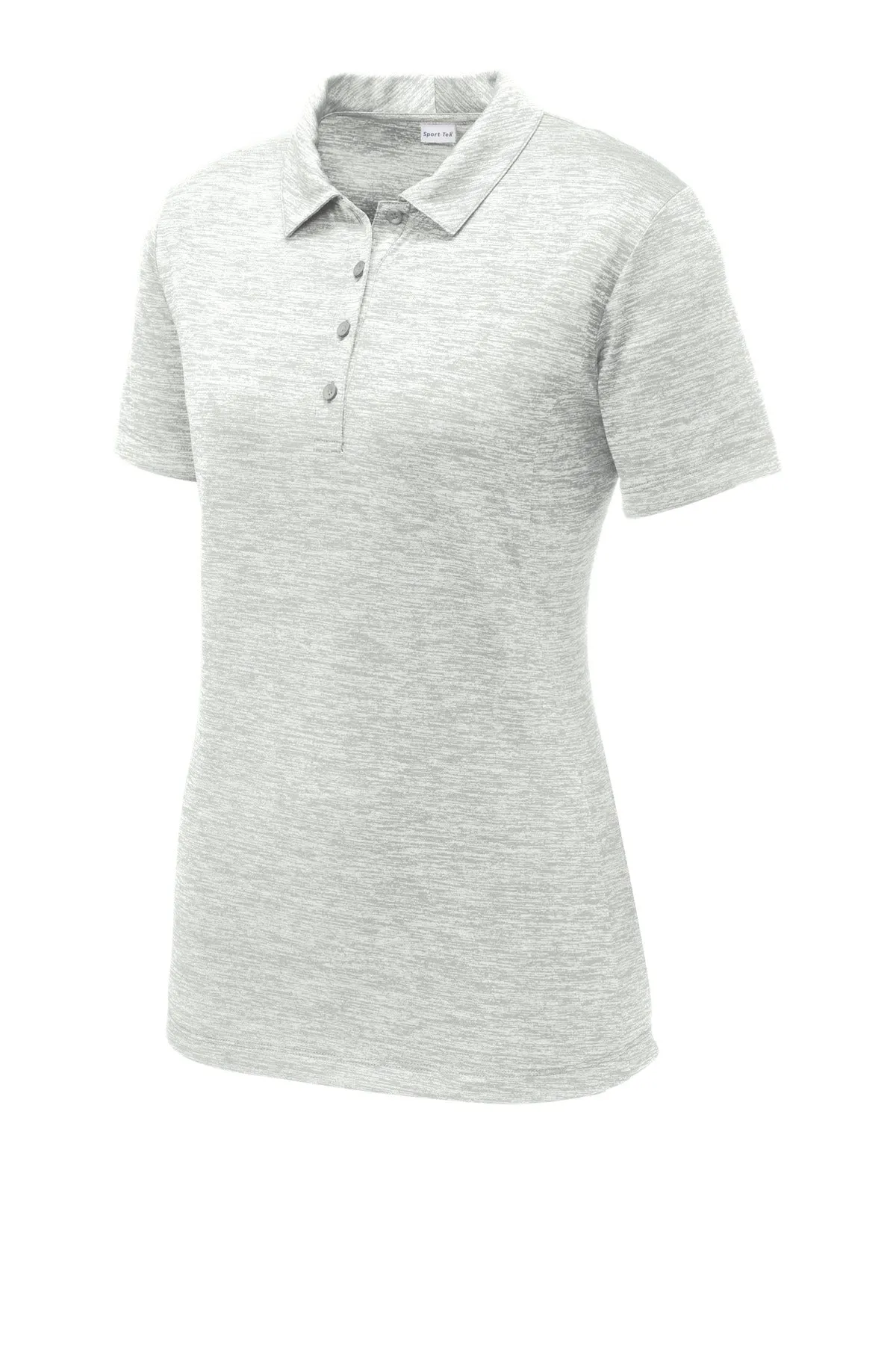 Sport-Tek  Women's PosiCharge  Electric Heather Polo. LST590 Silver Electric