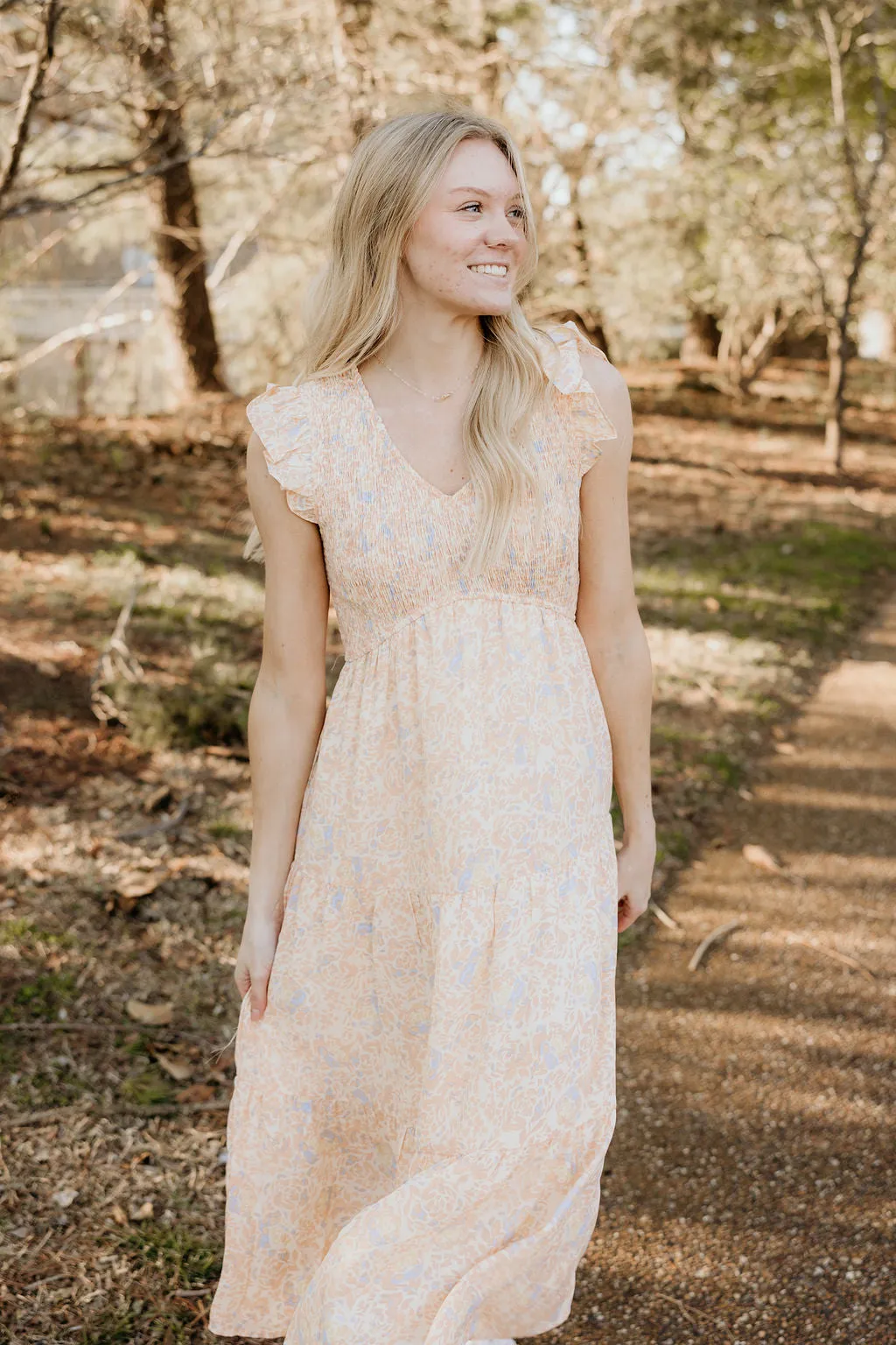 Spring Dreams Floral Dress in Cream