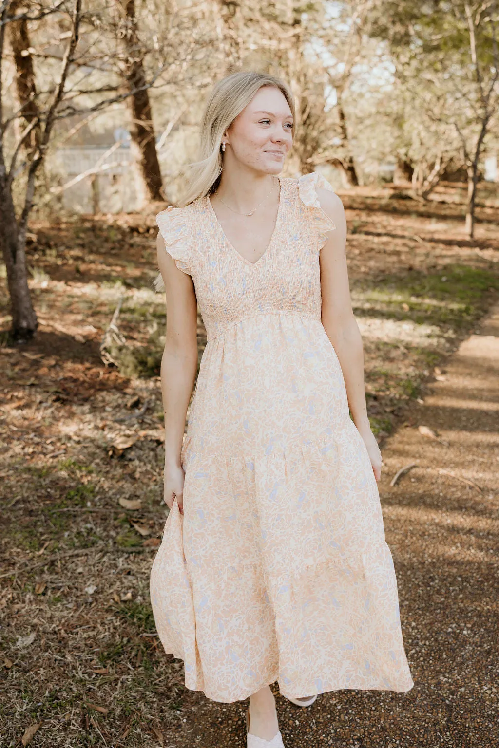 Spring Dreams Floral Dress in Cream