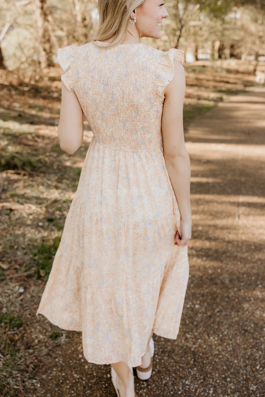 Spring Dreams Floral Dress in Cream