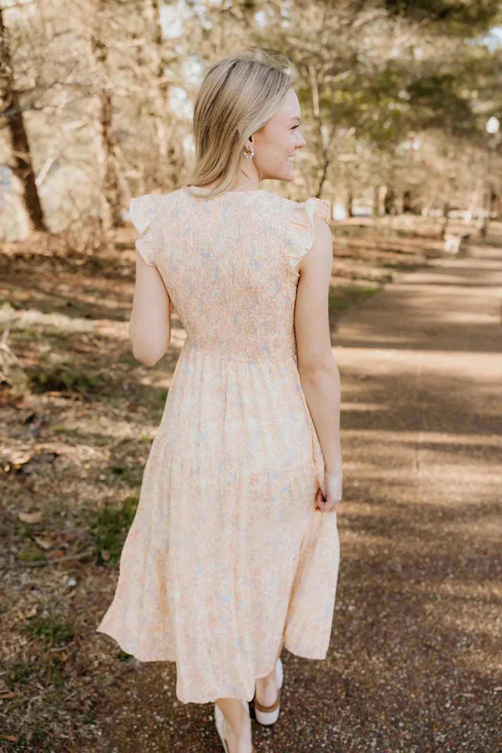 Spring Dreams Floral Dress in Cream