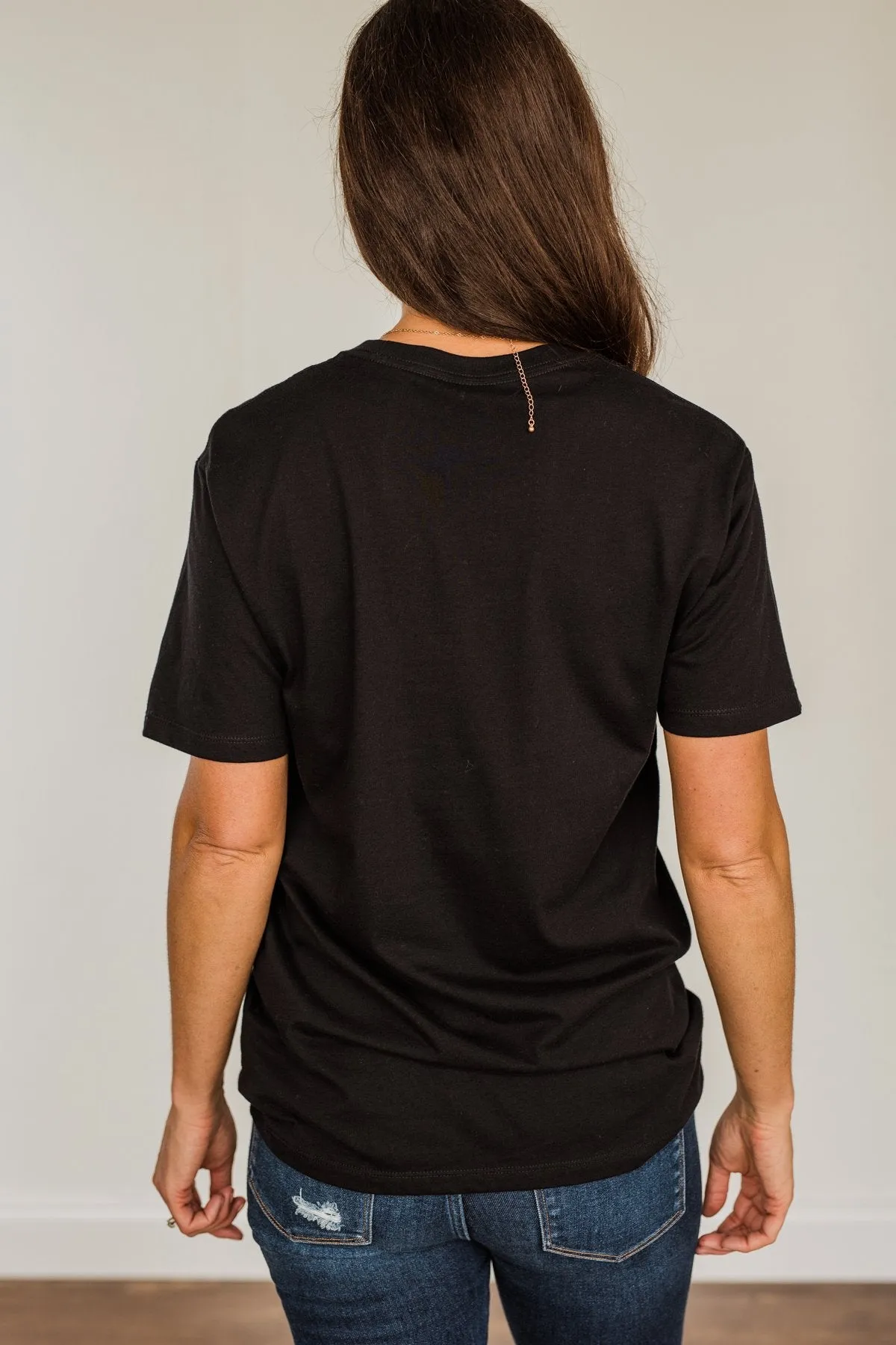 Striking "Mama" Lightning Bolt Graphic Tee- Black