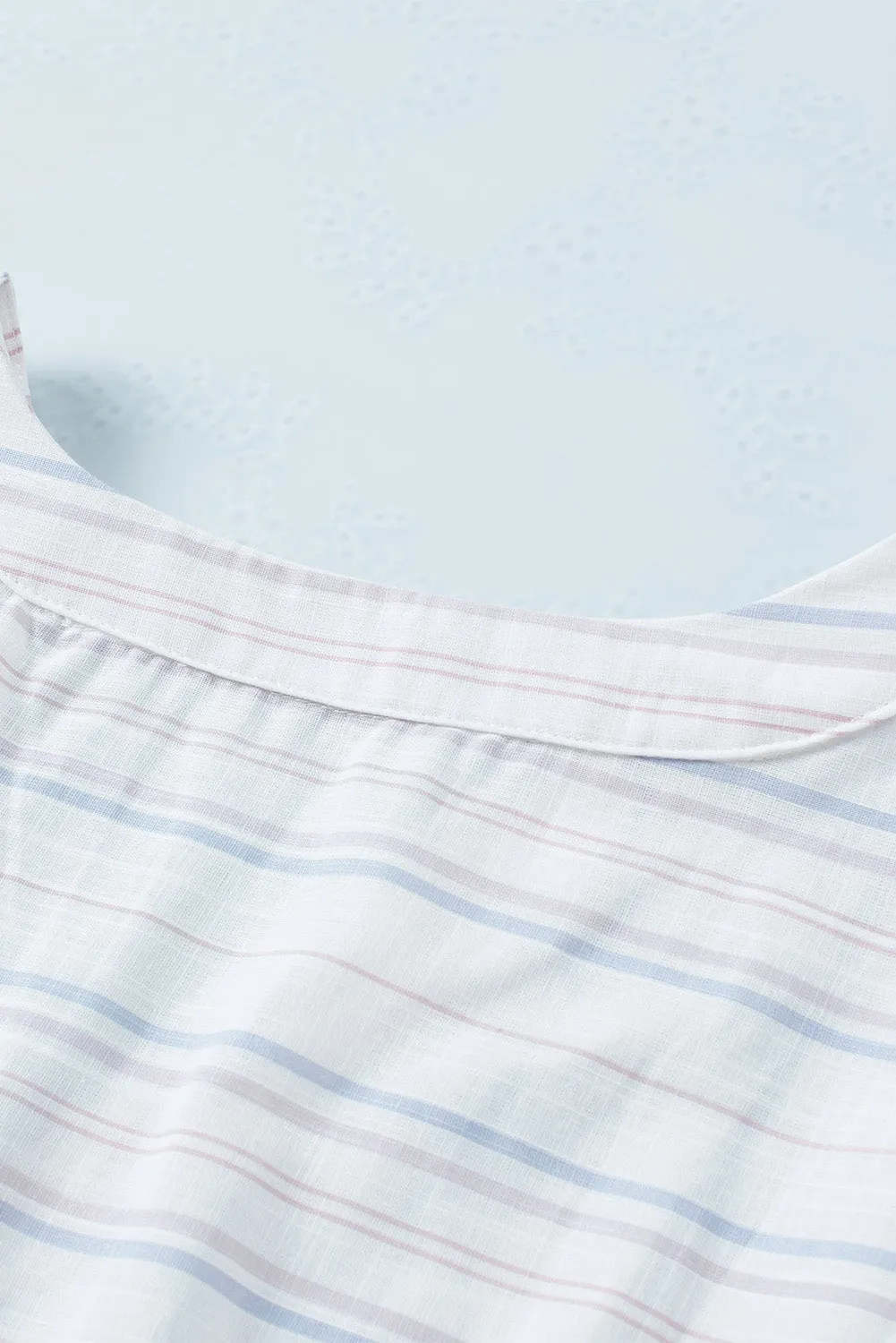Striped Print Loose Fit Top