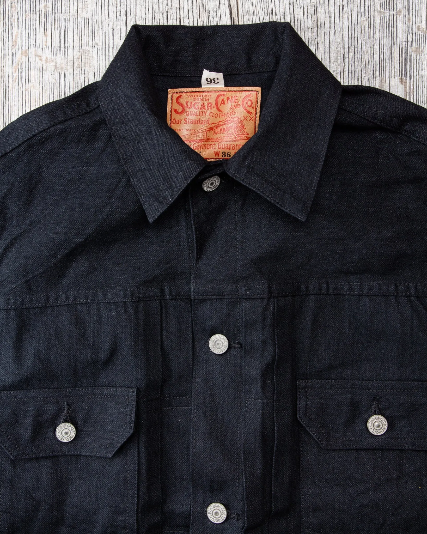 Sugar Cane & Co. 1953 Type 2 Jacket 13 Oz Black Denim SC14601