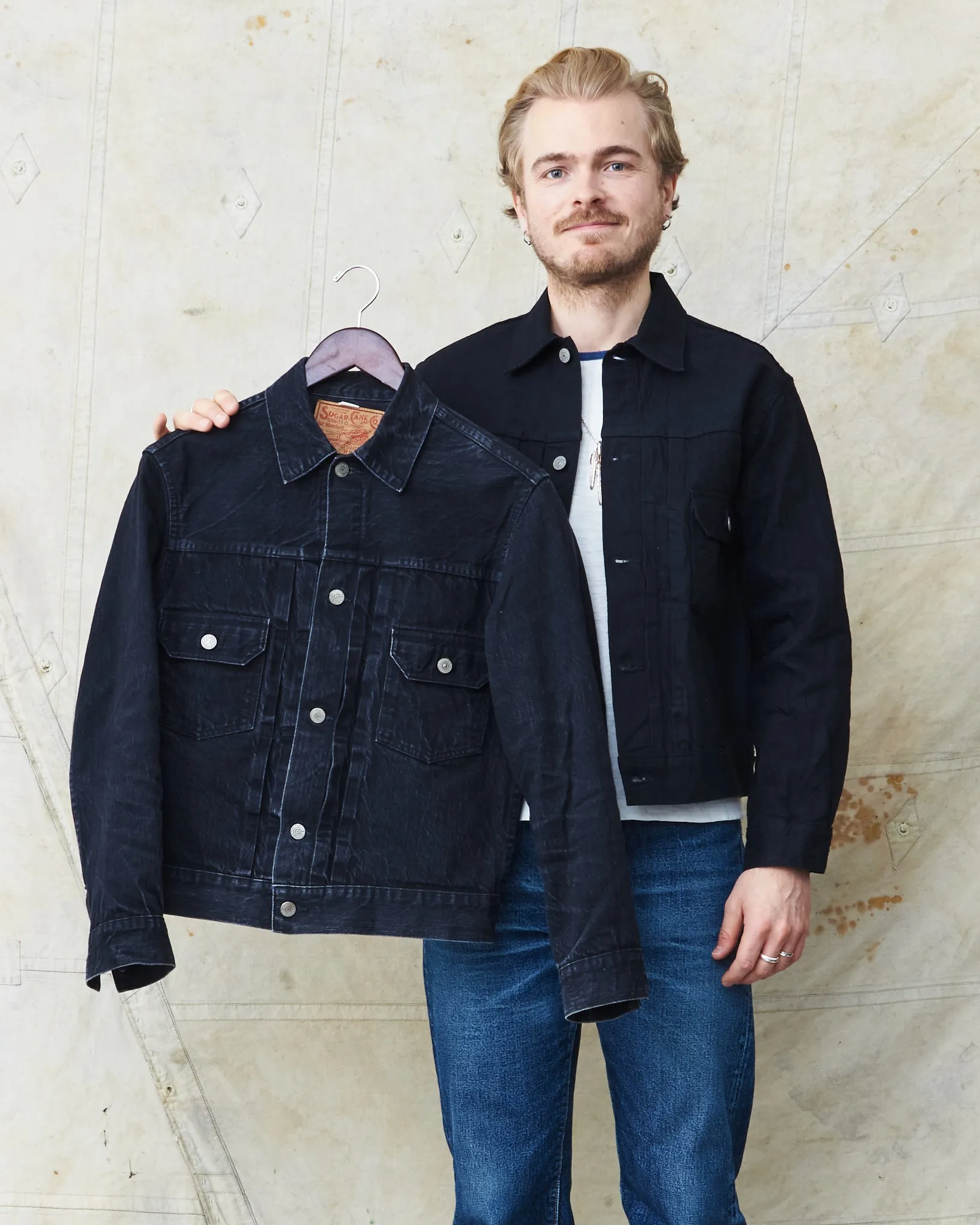 Sugar Cane & Co. 1953 Type 2 Jacket 13 Oz Black Denim SC14601
