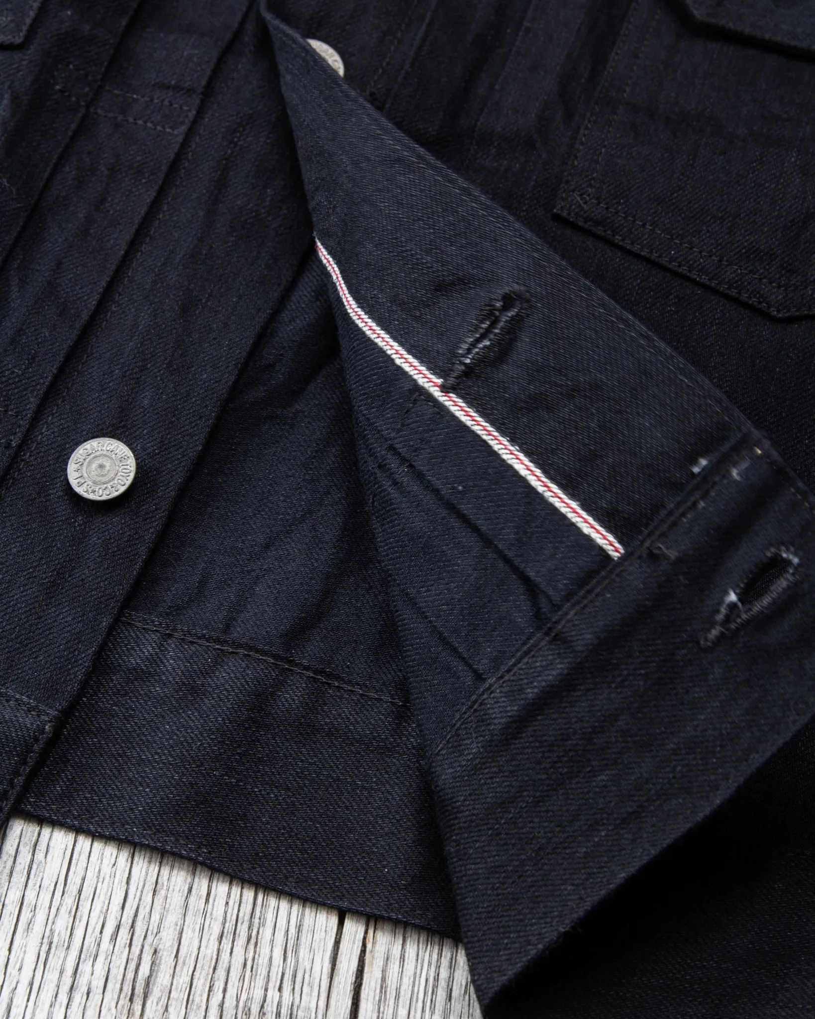 Sugar Cane & Co. 1953 Type 2 Jacket 13 Oz Black Denim SC14601