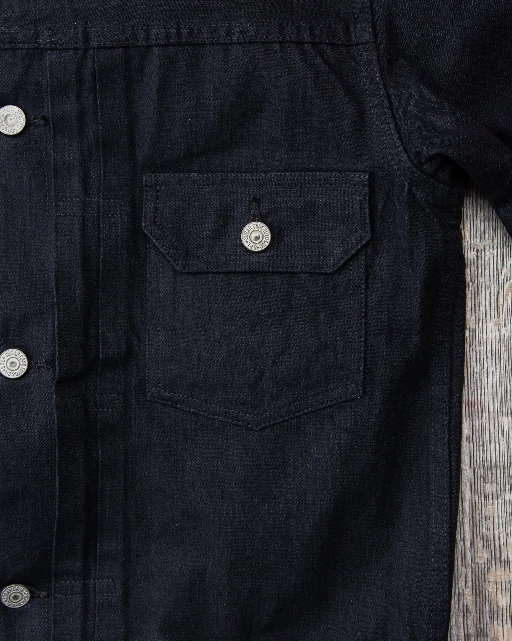 Sugar Cane & Co. 1953 Type 2 Jacket 13 Oz Black Denim SC14601