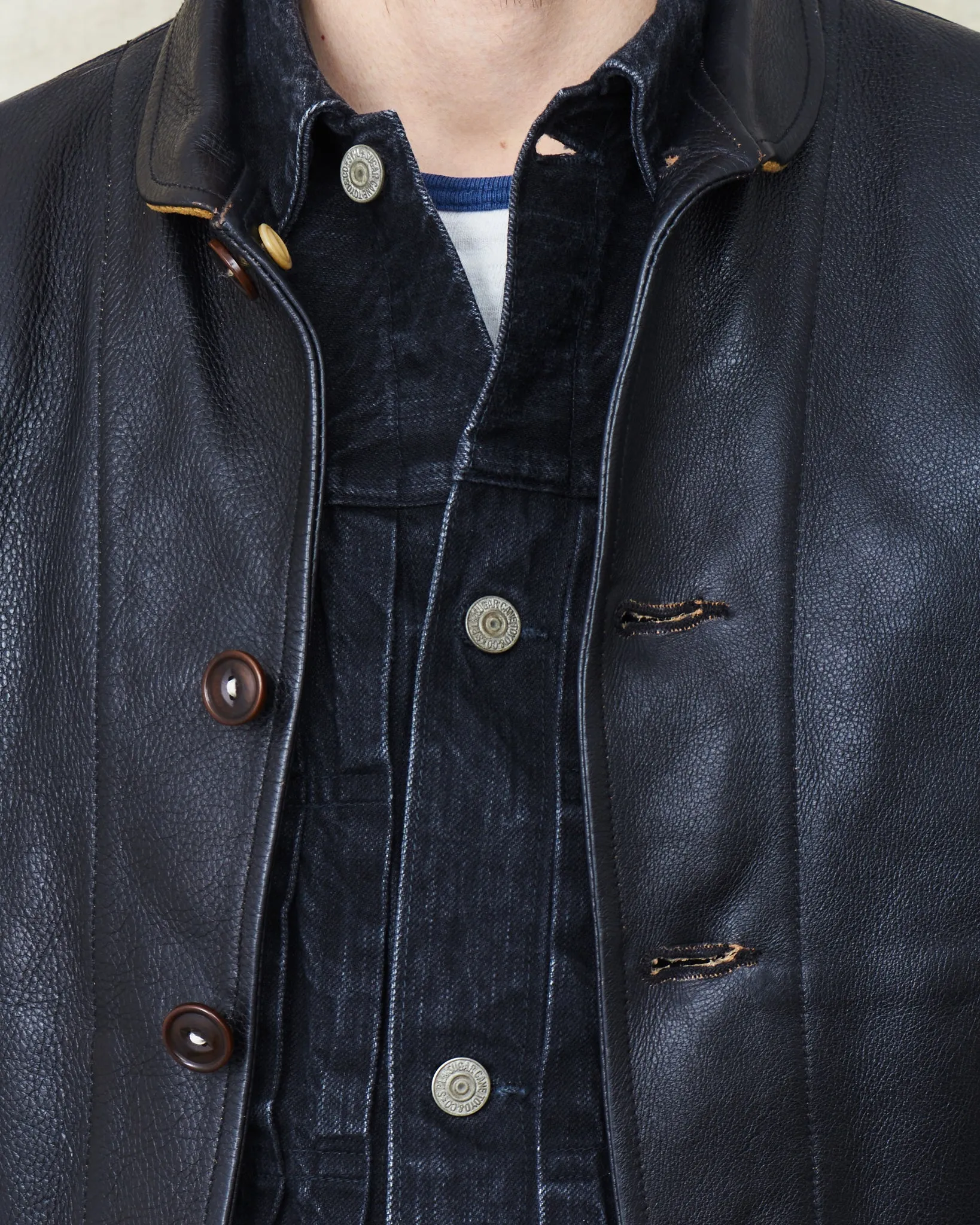 Sugar Cane & Co. 1953 Type 2 Jacket 13 Oz Black Denim SC14601