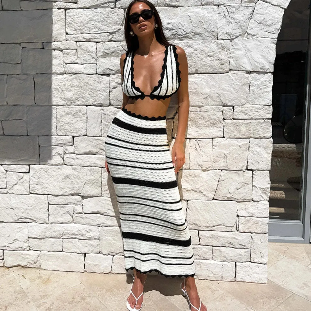Summer Knitted Skirt Sets