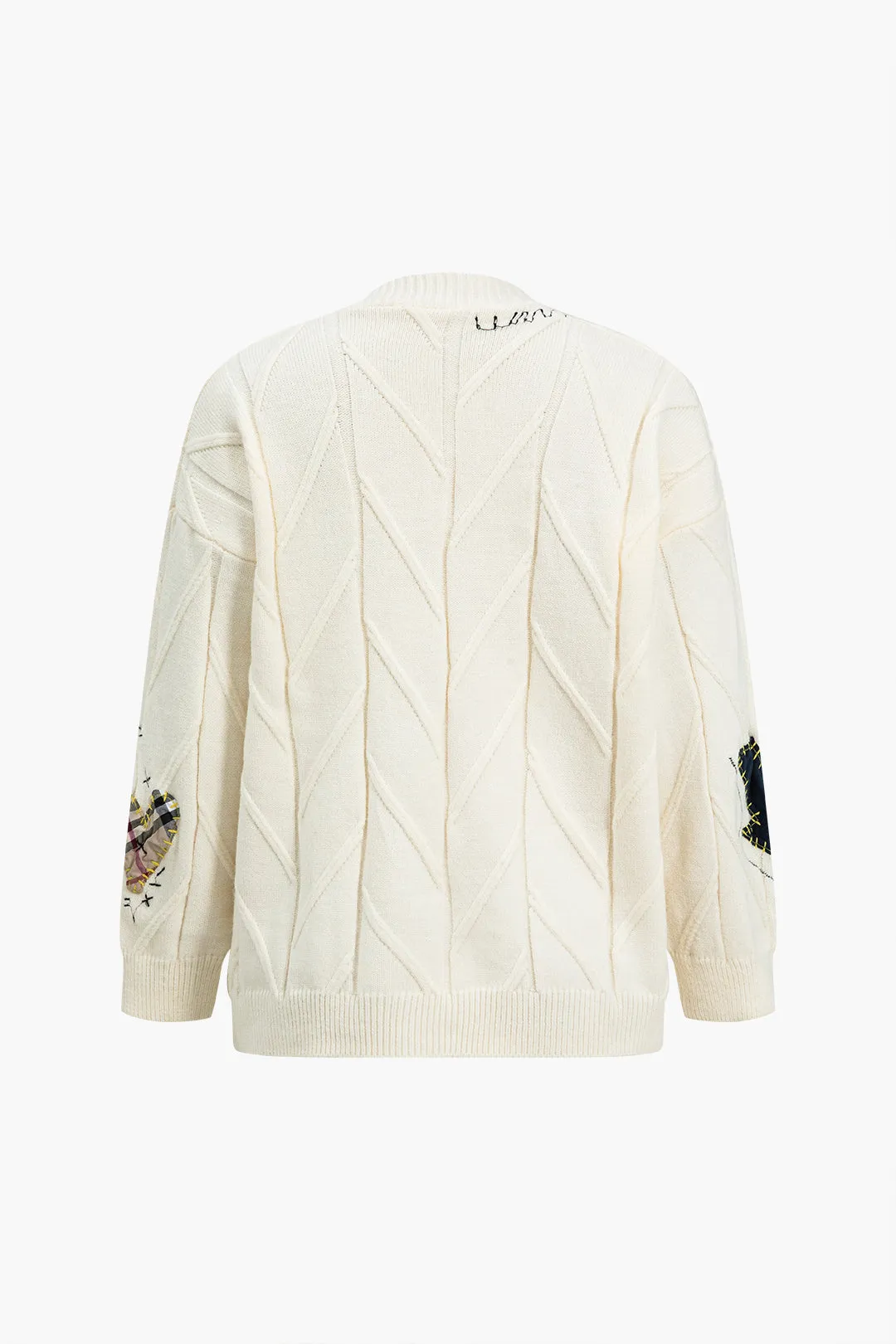 Teresa - Stylish Letter Embroidery Woman's Sweater Cardigan