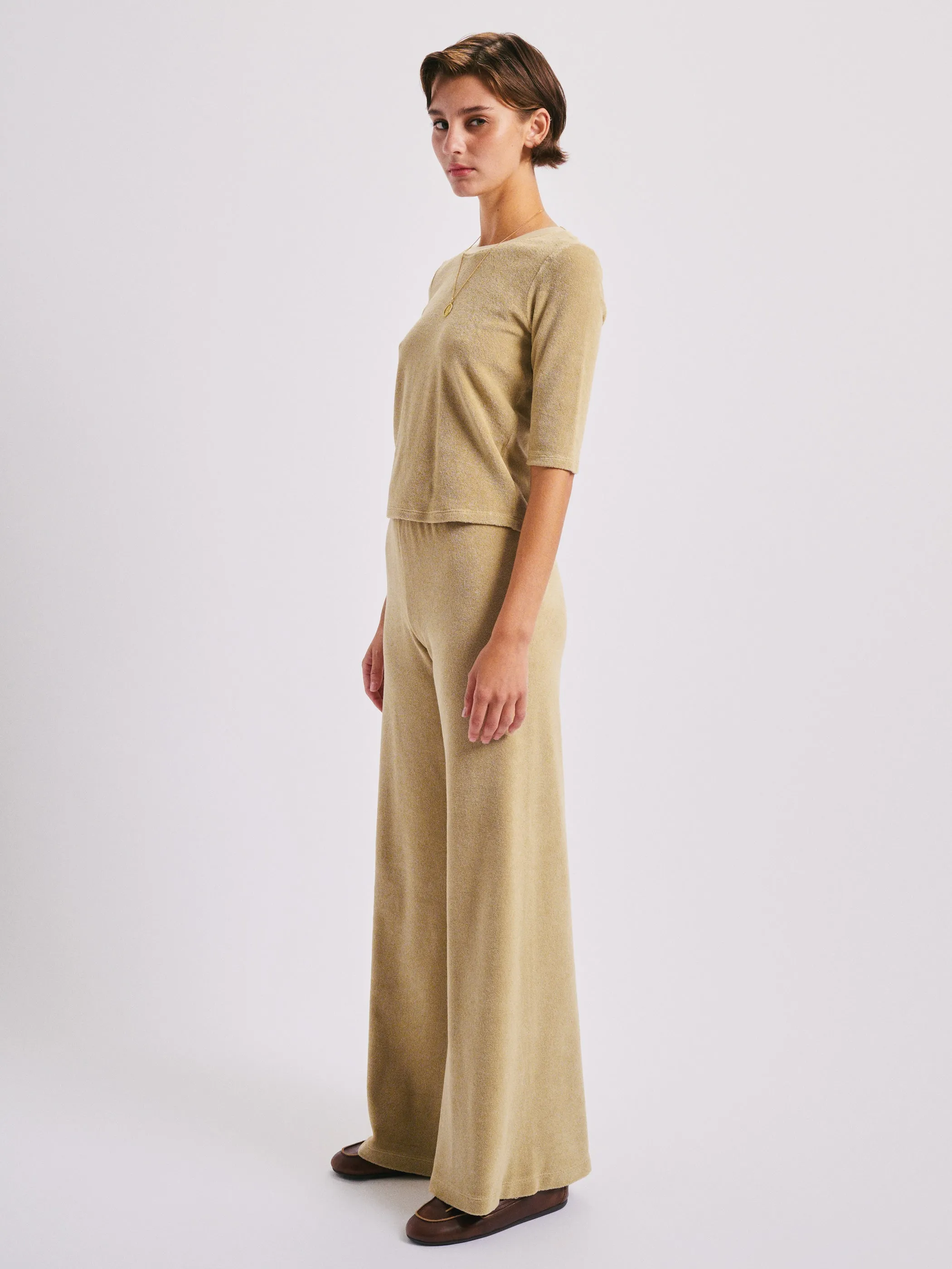 The Corfu Elbow Sleeve Crew in Terry