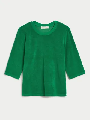 The Corfu Elbow Sleeve Crew in Terry