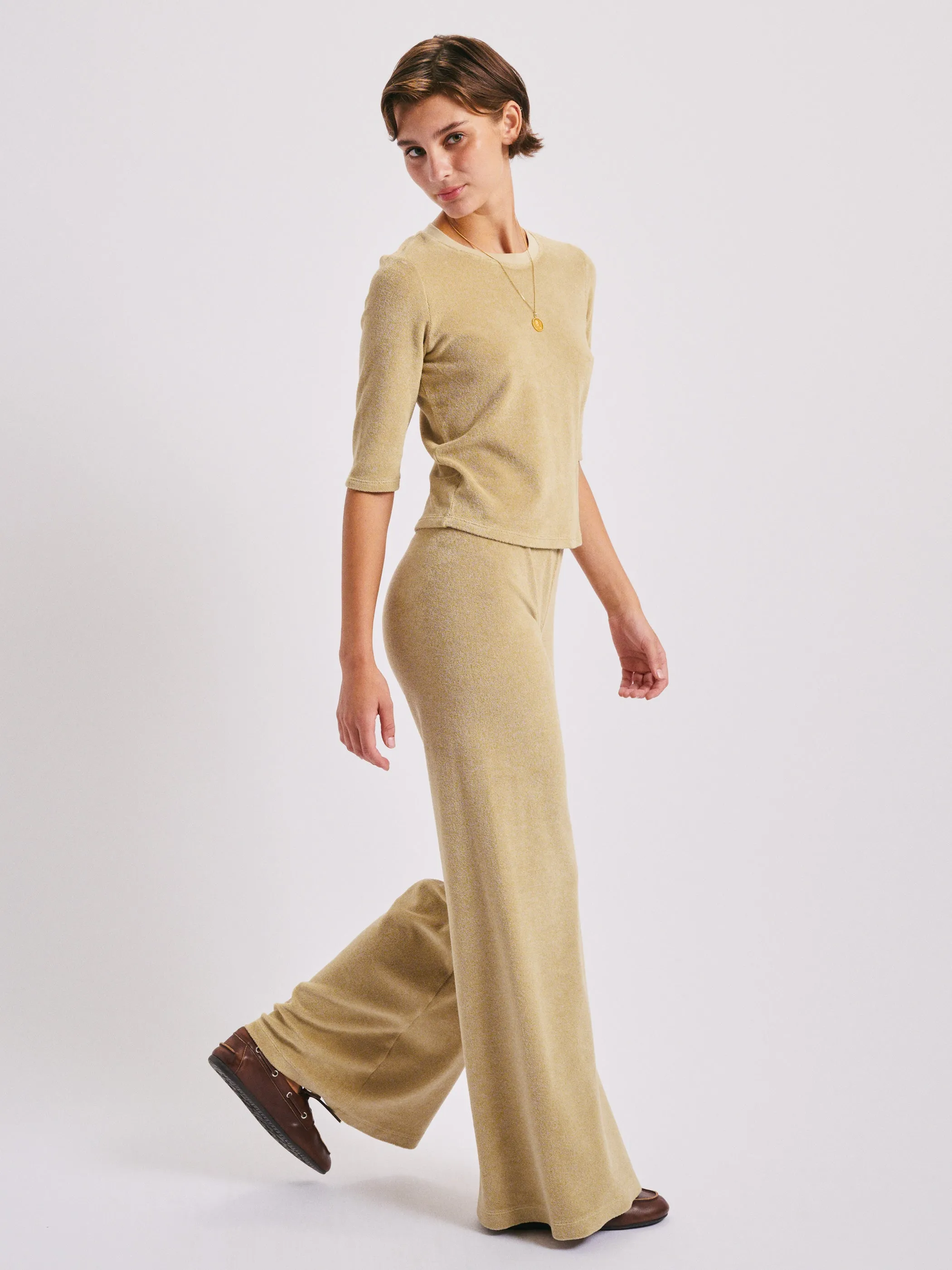 The Corfu Elbow Sleeve Crew in Terry