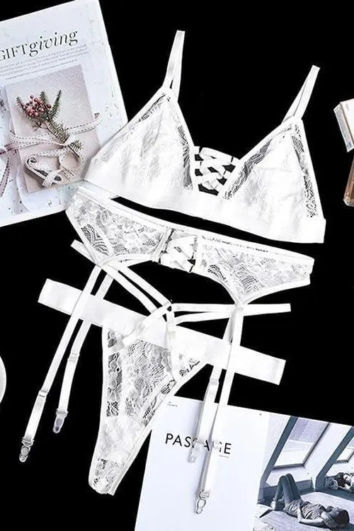 Transparent Lace 3 Pieces Set