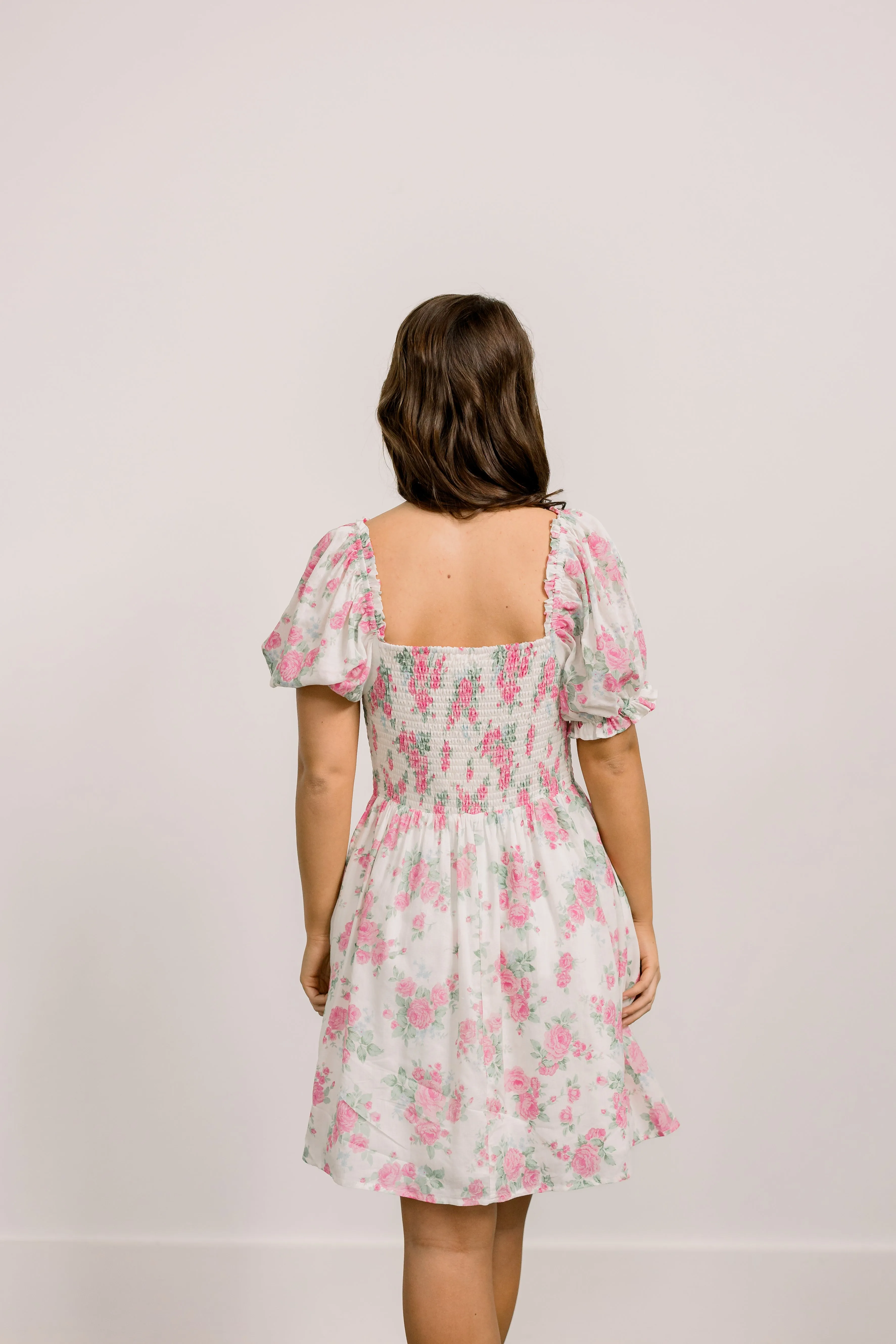 Victorian Floral Dress (Pink)