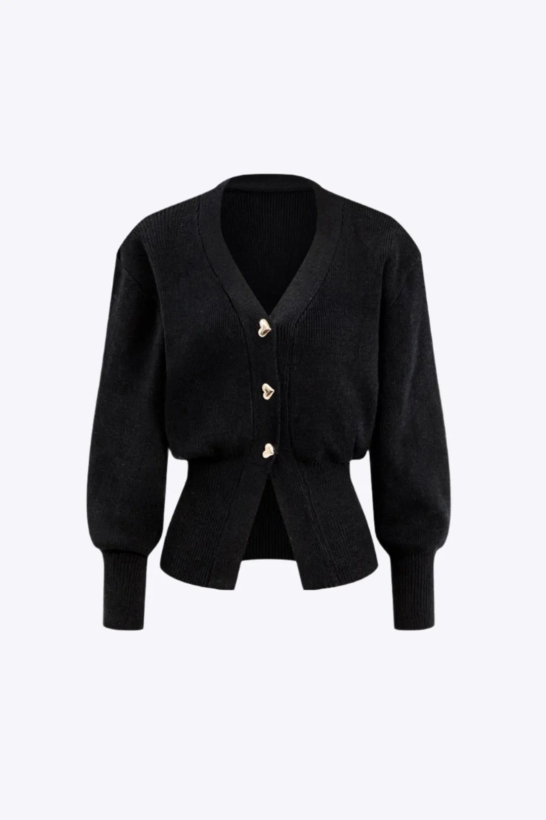 Viola - Romantic Heart Button Woman's Sweater Cardigan