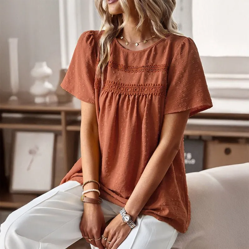 Vivian Prescott Embroidered Cotton Top