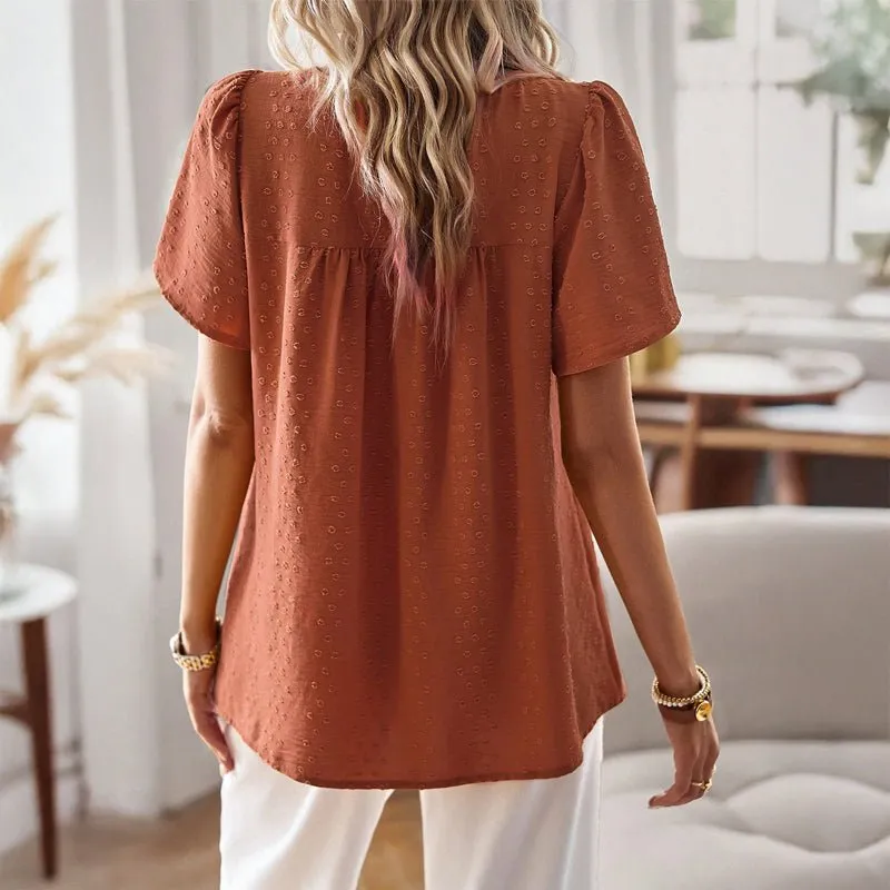 Vivian Prescott Embroidered Cotton Top
