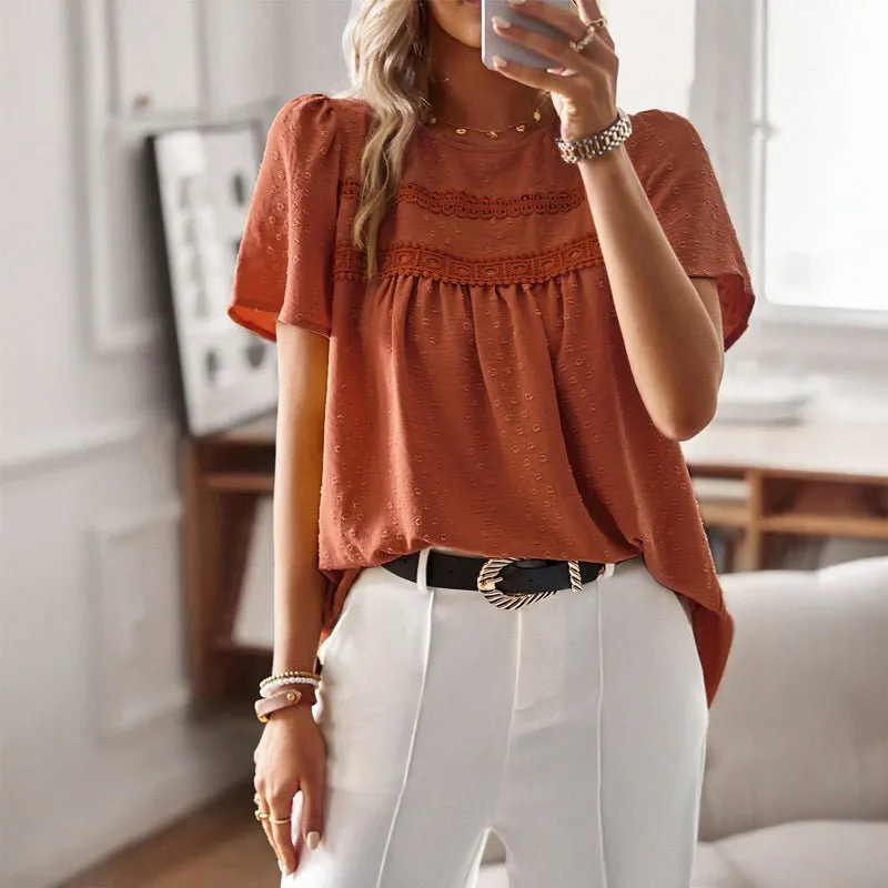 Vivian Prescott Embroidered Cotton Top