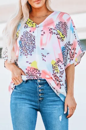 Watercolor Print Loose Top