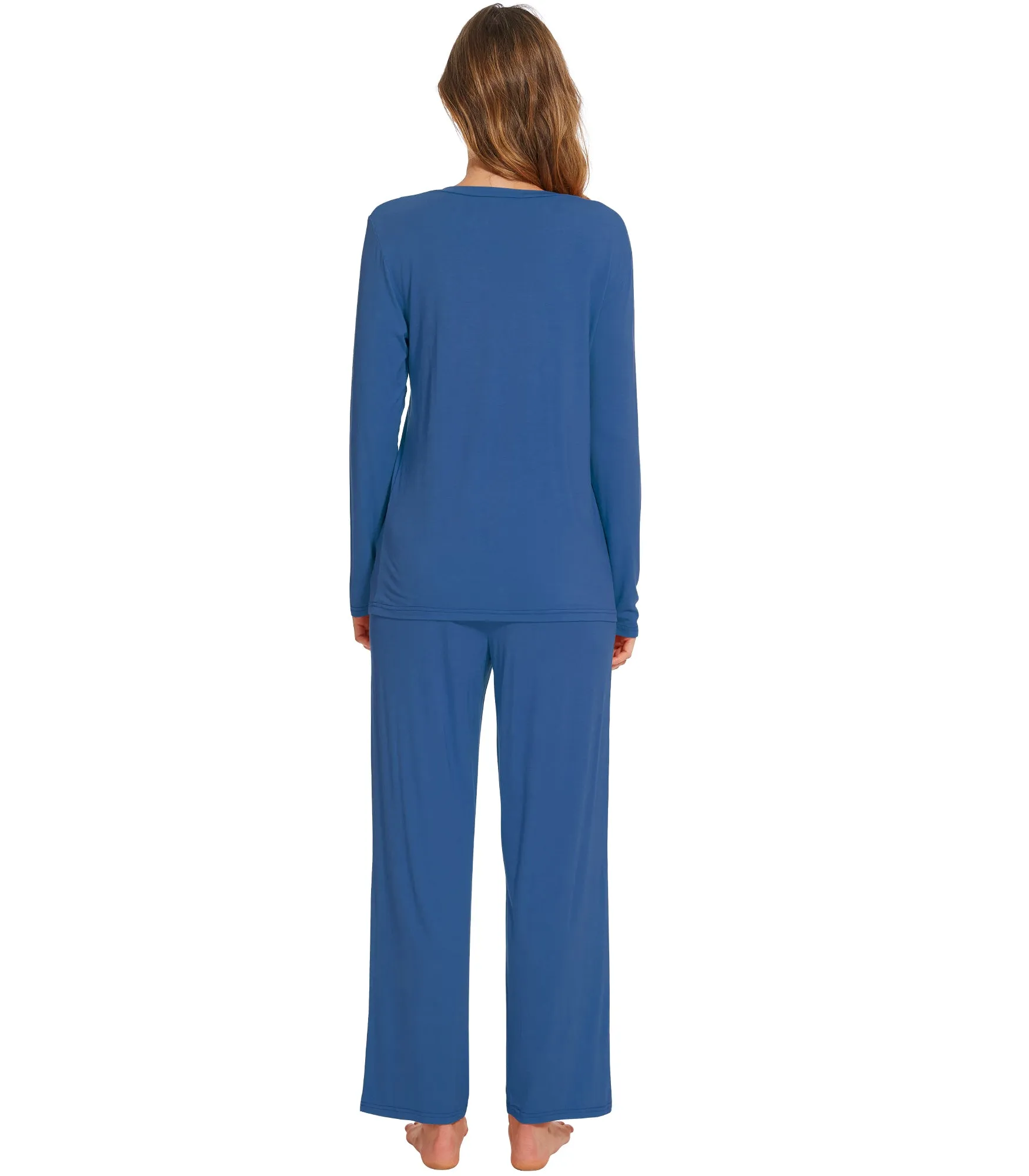 WiWi Long Sleeve Bamboo Pajamas Set for Women