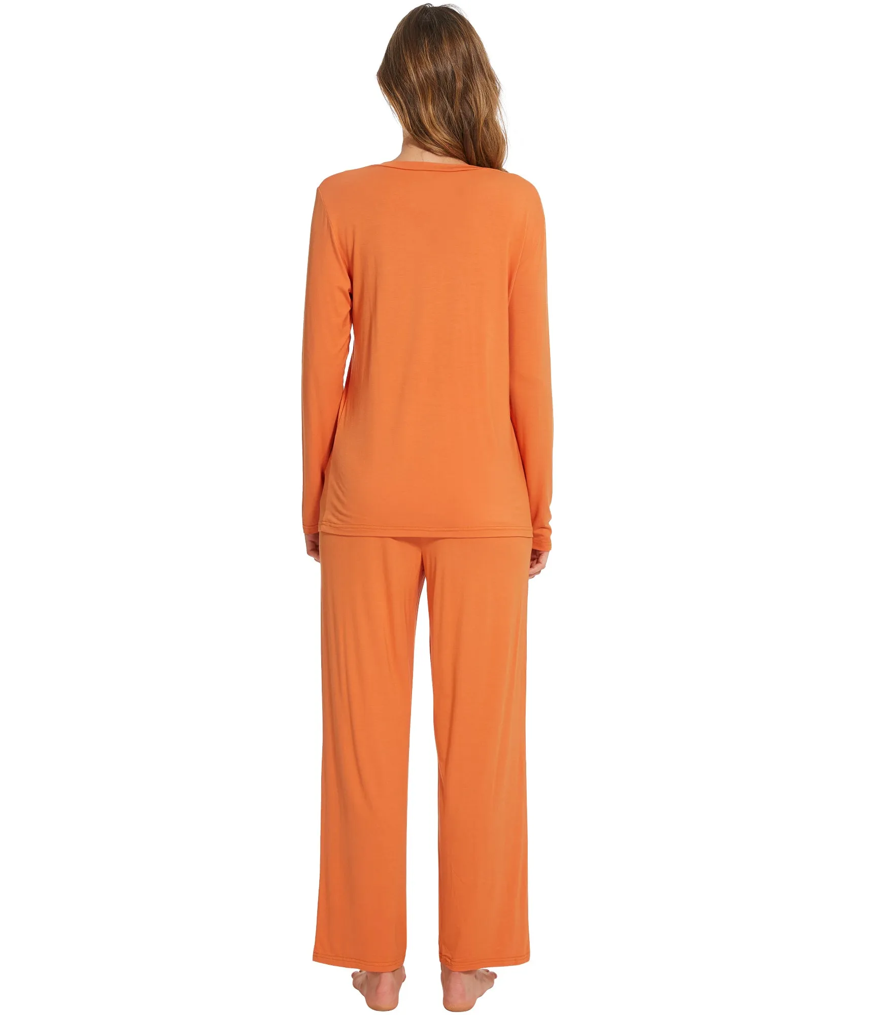 WiWi Long Sleeve Bamboo Pajamas Set for Women