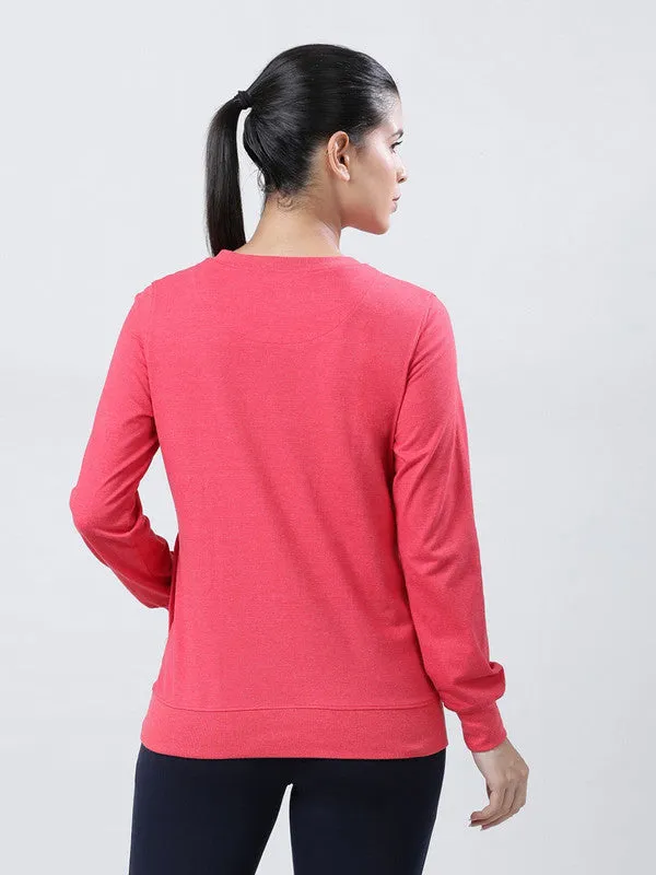 Women Red Solid Sweatshirts-PULLOVER 69-CR-ML