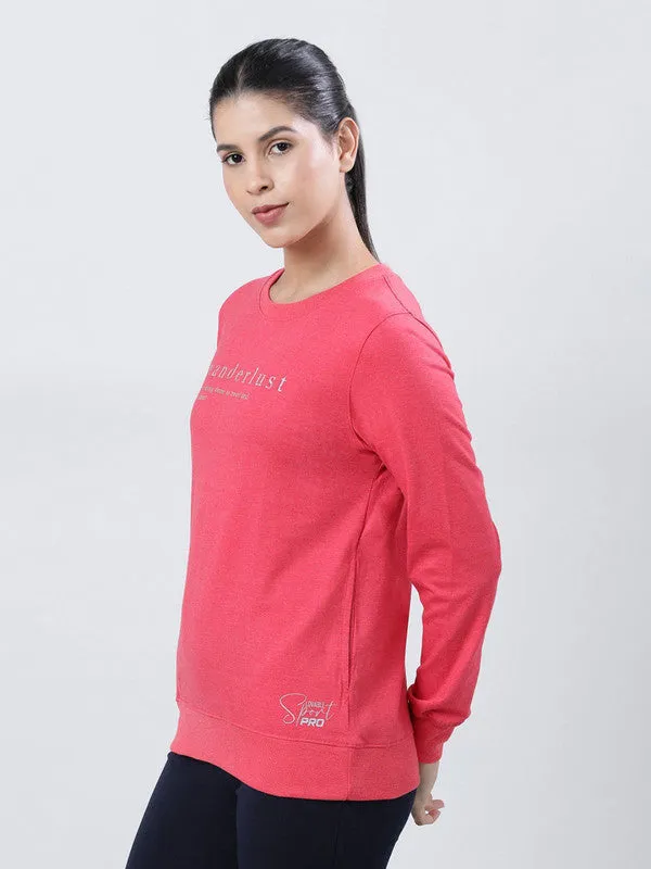 Women Red Solid Sweatshirts-PULLOVER 69-CR-ML