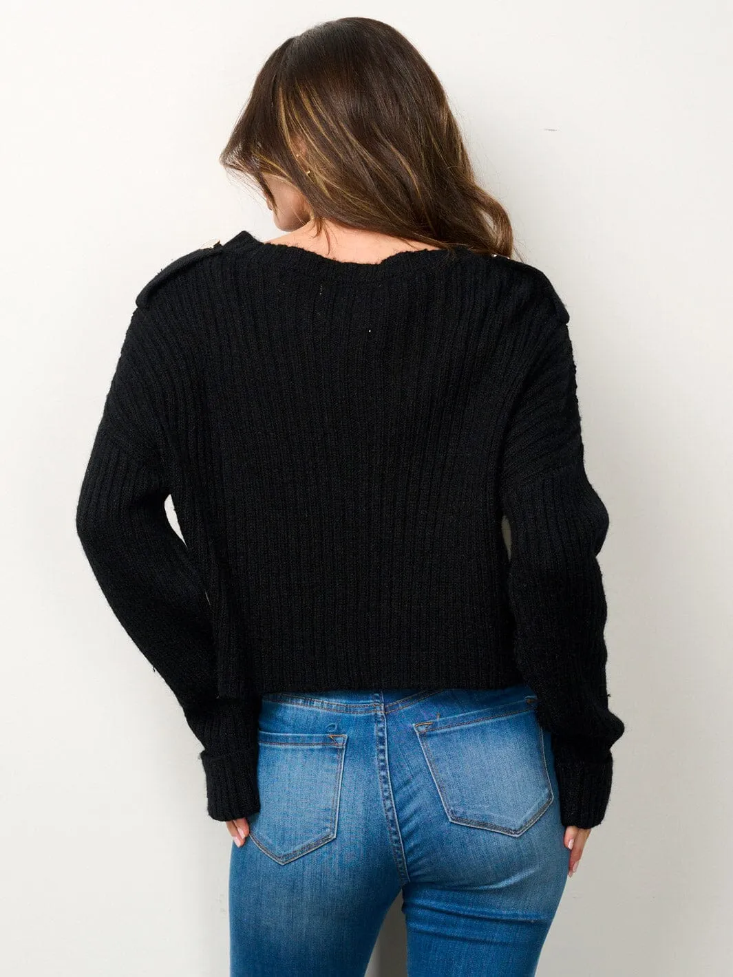 WOMEN'S LONG SLEEVE SHIMMER SWEATER