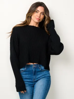 WOMEN'S LONG SLEEVE SHIMMER SWEATER