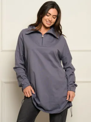 WOMEN'S LONG SLEEVE ZIP UP SWEATER