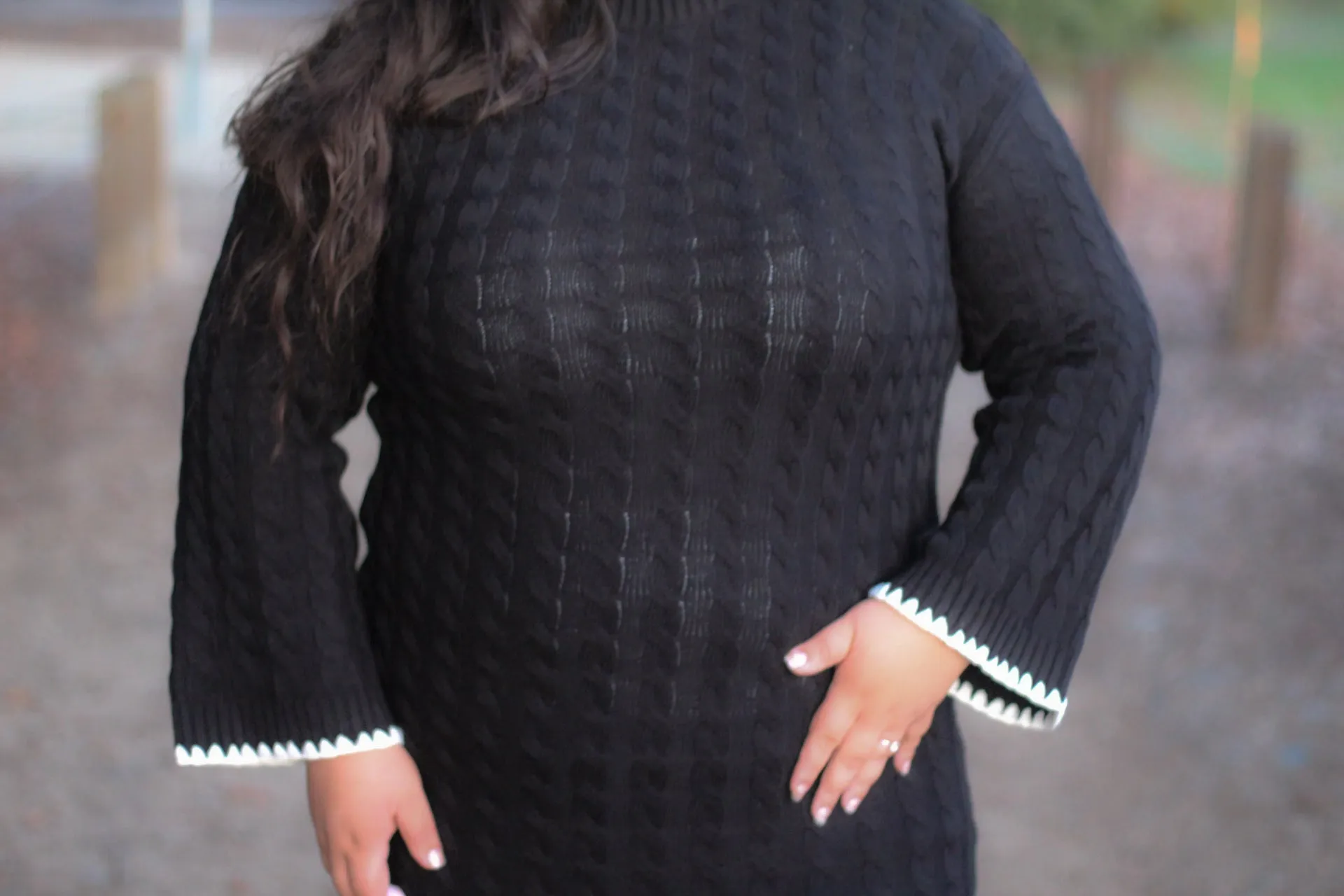 Women's Maxi Cable Knit Dress