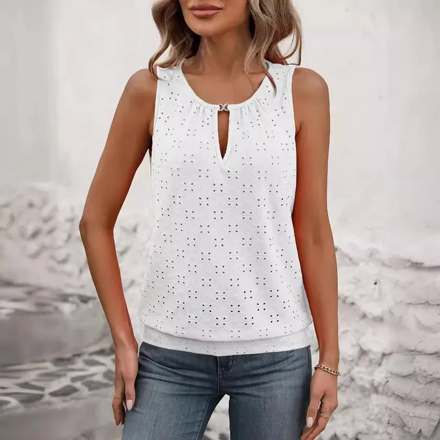 Women's T-shirt Tank Tops Vacation Simple Style Solid Color