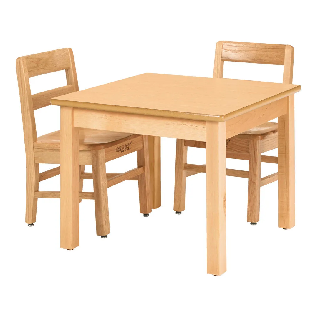 Wood Square Writing Table Childcraft Size: 30" H x 24" L x 24" W
